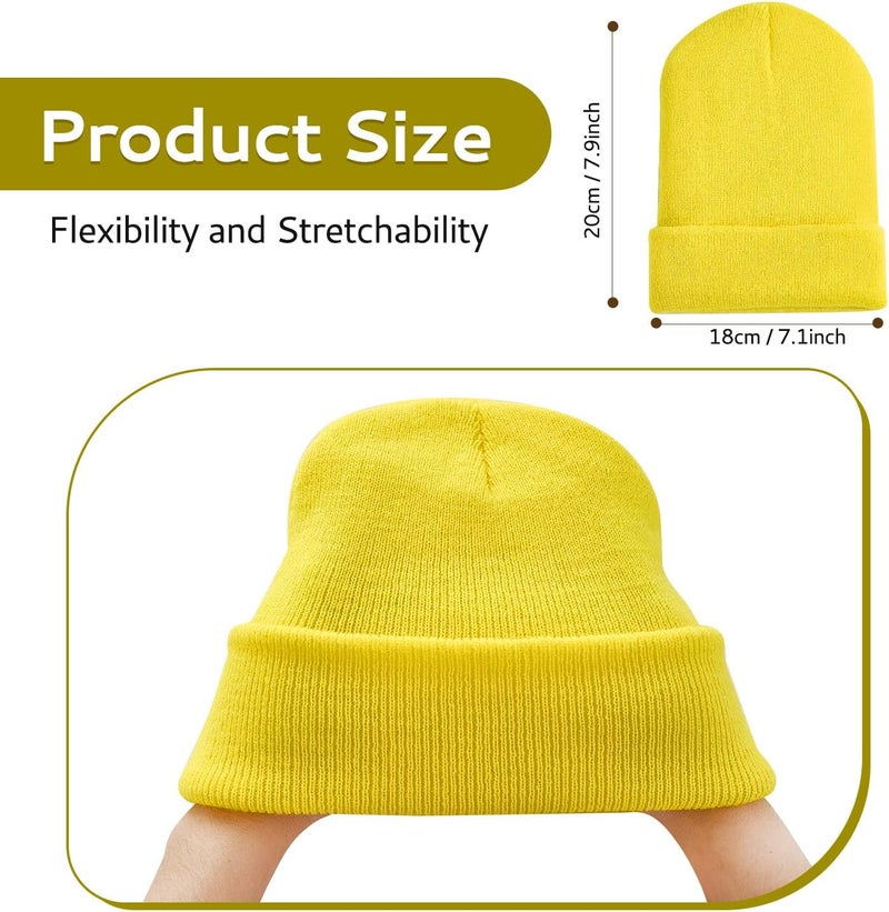 Dfqsofd Beanie for Men Women, Knitted Hats for Women Soft Warm Winter Hat Unisex Cuffed Beanie Skully Cap for Cold Weather - Image 2